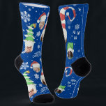 Funny Photos Merry Christmas Novelty Socks<br><div class="desc">Make someone smile this Christmas with these fun novelty family photo christmas socks! Simply upload 4 pictures of your choice and edit the festive text using the template provided.</div>