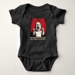 Funny Phrase - Diaper Changing on Newborns Baby Bodysuit