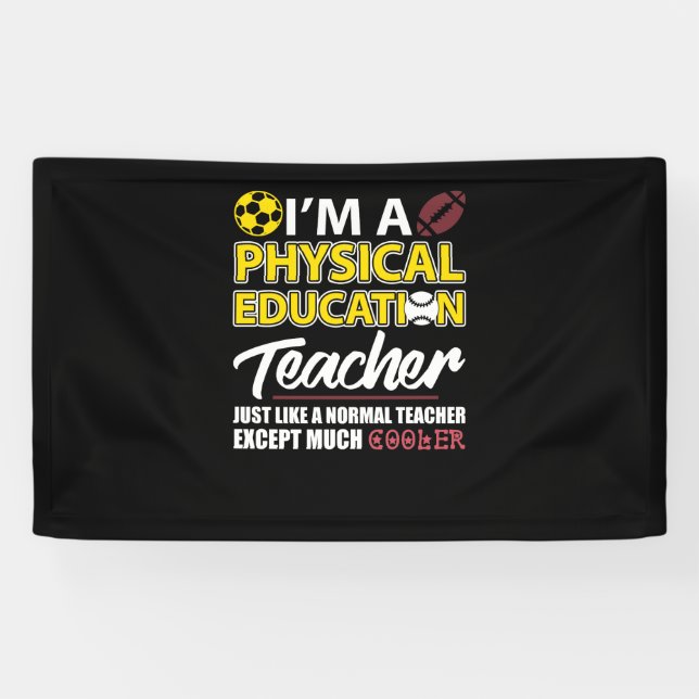 Funny Physical Education PE Teacher Appreciation D Banner (Horizontal)