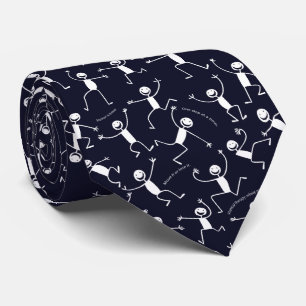 Funny Physical Therapy Dark Blue PT Tie