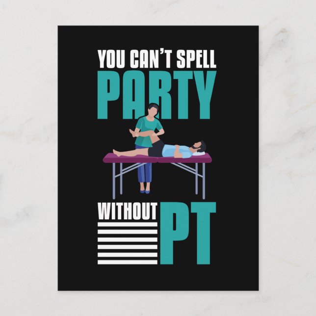 Funny Physical Therapy Party Joke PT Occupation Postcard (Front)