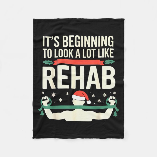 Funny Physical Therast Therapy Christmas Xmas Holi Fleece Blanket (Front)