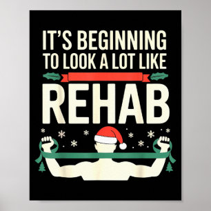 Funny Physical Therast Therapy Christmas Xmas Holi Poster