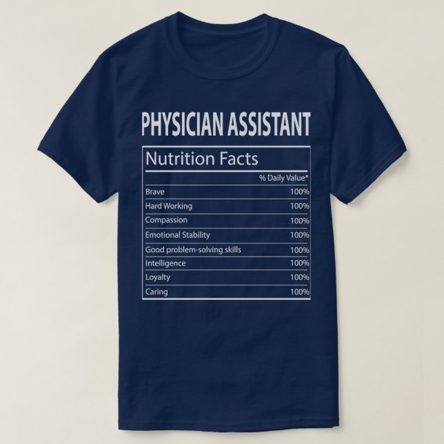 Funny Physician Assistant Nutrition Thanksgiving C T-Shirt (Design Front)