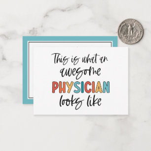 Funny Physician Awesome Physician Thank You Card