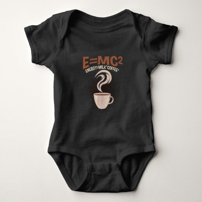 Funny Physicist Coffee Humor Science addicted Baby Bodysuit (Front)
