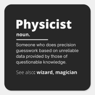 funny physicist definition wizard scientist physic square sticker