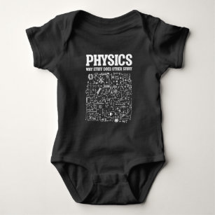 Funny Physicists Teacher Student Physics Science Baby Bodysuit