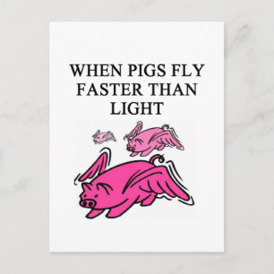funny physics joke postcard