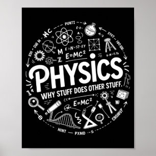 Funny Physics Nerd Science Humor Stem Quote  Poster