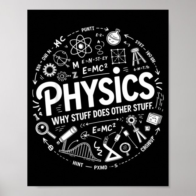 Funny Physics Nerd Science Humor Stem Quote  Poster (Front)