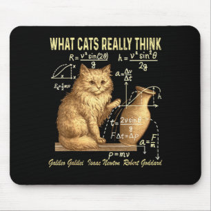 Funny Physics Science Humor What Cats Really Think Mouse Mat