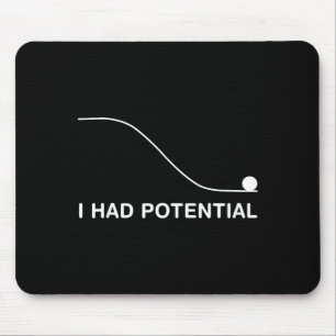 Funny physics teacher had potential science humour mouse mat