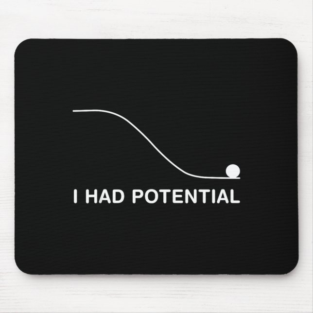 Funny physics teacher had potential science humour mouse mat (Front)