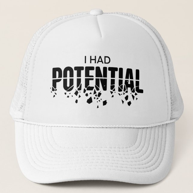 Funny Physics Teacher I Had Potential Humour Trucker Hat (Front)