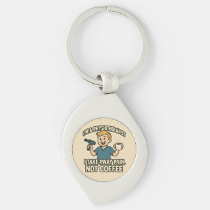 Funny Physiotherapist Coffee Lover Design Key Ring