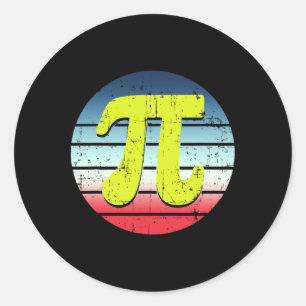 Funny Pi Day 3.14 Pi Spiral Math Geek Student Teac Classic Round Sticker