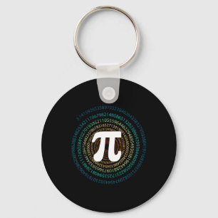 Funny Pi Day 3.14 Pi Spiral Math Geek Student Teac Key Ring
