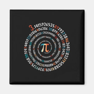 Funny Pi Day 3.14 Pi Symbol Spiral Number Math Lov Magnet