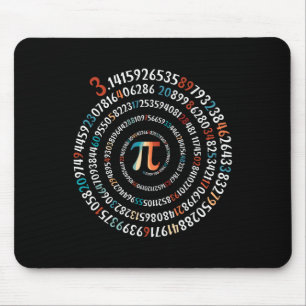 Funny Pi Day 3.14 Pi Symbol Spiral Number Math Lov Mouse Mat