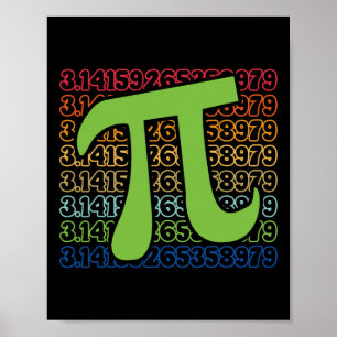 Funny Pi Day 3.14 Pi Symbol Spiral Number Math Lov Poster