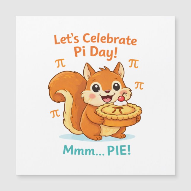 Funny Pi Day Animal with Pie – Math Lover Gift (Front)
