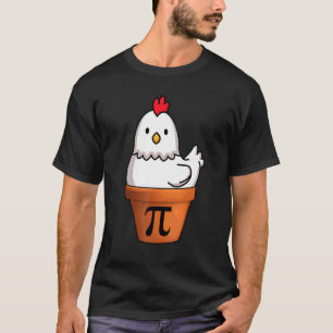 Funny Pi Day Chicken Pot Pi Math 3 14 T-Shirt