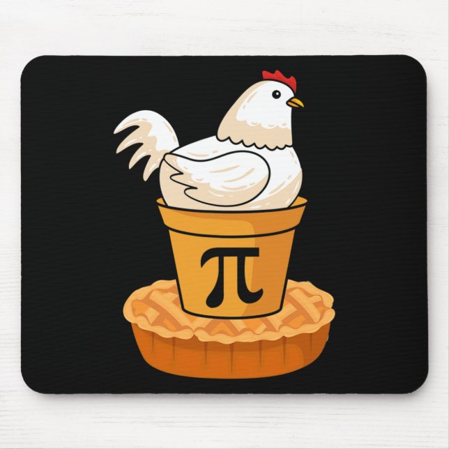 Funny Pi Day - Chicken Pot Pie - Math Mathematics  Mouse Mat (Front)