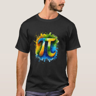 Funny Pi Day Colourful Math Pi Symbol 3.14 Teacher T-Shirt