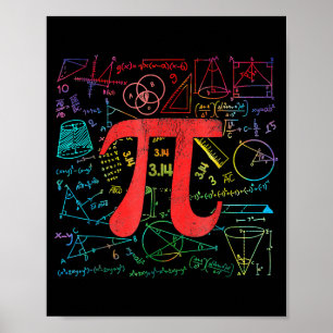 Funny Pi Day Math Equation Math Teacher Student Ge Poster