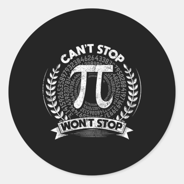 Funny Pi Day Math Geek Science Celebrate Pi Day  Classic Round Sticker (Front)