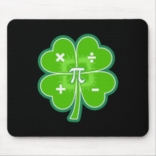 Funny Pi Day Math Patricks Day Luck Shamrock Green Mouse Mat
