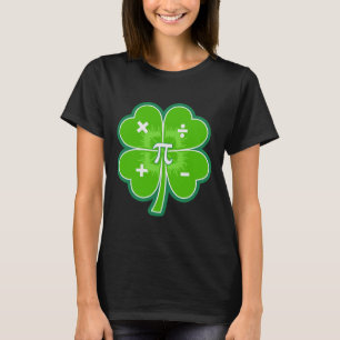 Funny Pi Day Math Patricks Day Luck Shamrock Green T-Shirt