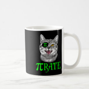 Funny Pi Day Math Science Cat Pirate Colour Coffee Mug