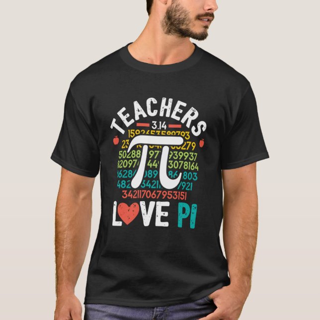 Funny Pi Day Math Teacher Shirt 3.14 Pi Symbol Ner (Front)