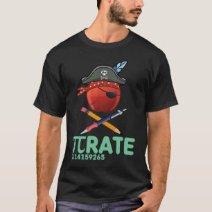Funny Pi Day Pirate Apple Costume Math Teacher Boy T-Shirt