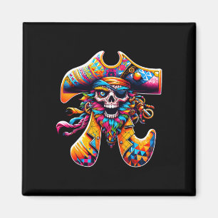 Funny Pi Day Pirate Pi Symbol Math Colourful Mathe Magnet