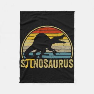Funny Pi Day Pun - Spinosaurus Dinosaur Math Teach Fleece Blanket