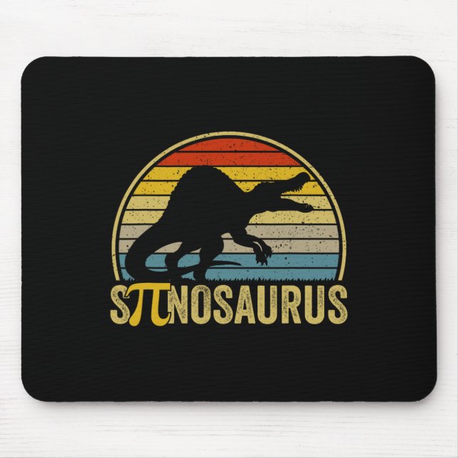 Funny Pi Day Pun - Spinosaurus Dinosaur Math Teach Mouse Mat (Front)