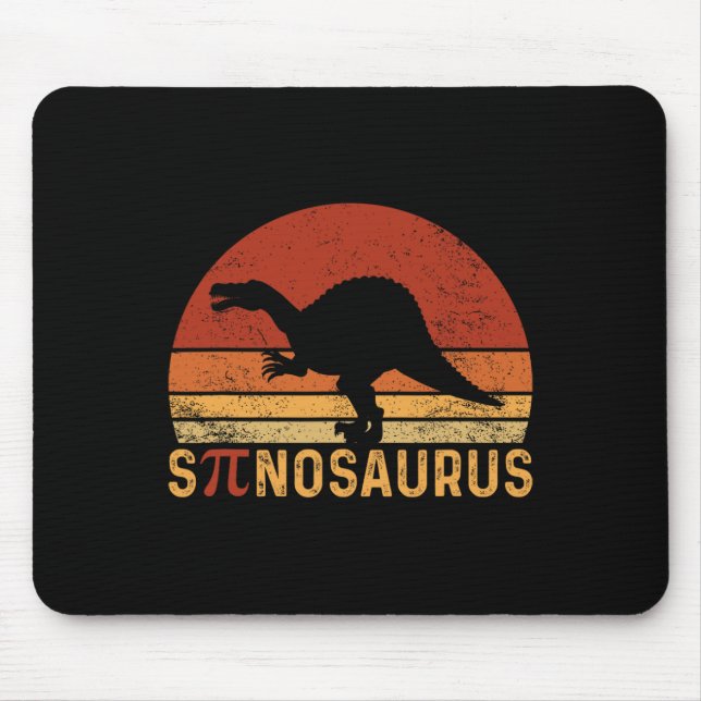 Funny Pi Day Pun Spinosaurus Dinosaur Math Teacher Mouse Mat (Front)