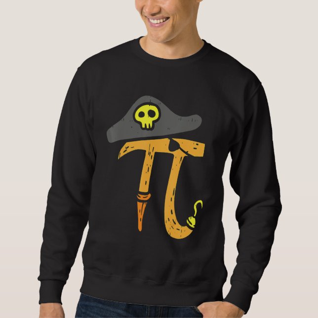 Funny Pi Day Rate  Pirate  Math Geek  Boys Sweatshirt (Front)