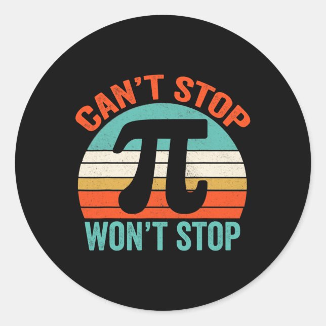 Funny Pi Day Shirts7  Classic Round Sticker (Front)