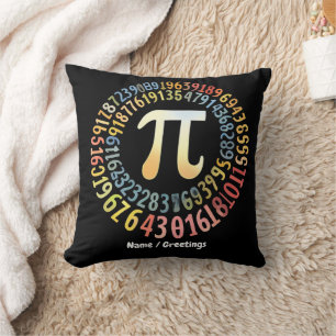 Funny Pi Day Spiral Numbers Cool Mathematical Cushion