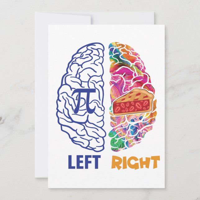 Funny Pi Left Brained Right Brained (Front)