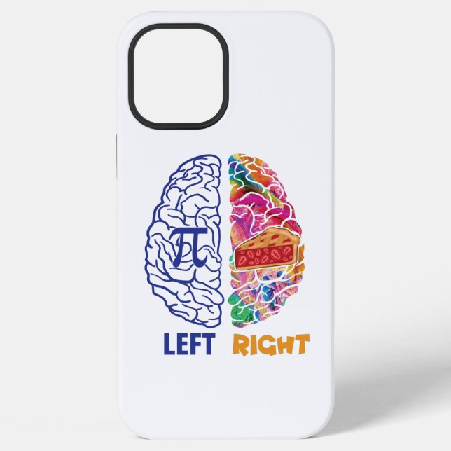 Funny Pi Left Brained Right Brained iPhone Case (Back)