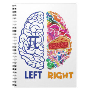 Funny Pi Left Brained Right Brained Notebook
