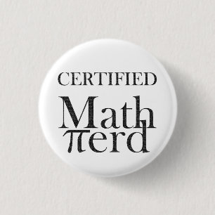 Funny Pi Math Nerd Science Teacher Black White 3 Cm Round Badge