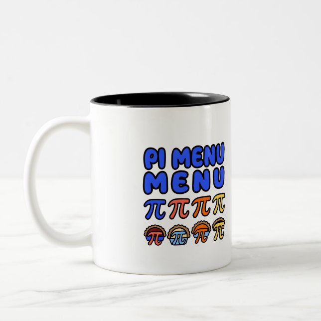 Funny Pi Menu Coffee Mug – Math Lover Gift (Left)