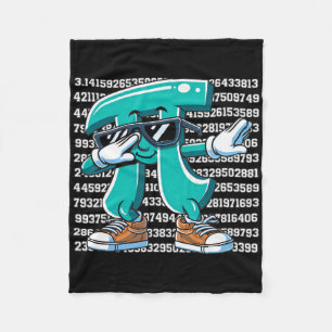 Funny Pi Symbol Dabbing Kids Boys Youth Math Teach Fleece Blanket