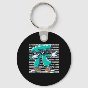 Funny Pi Symbol Dabbing Kids Boys Youth Math Teach Key Ring
